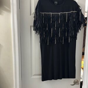 Black Fringe Dress